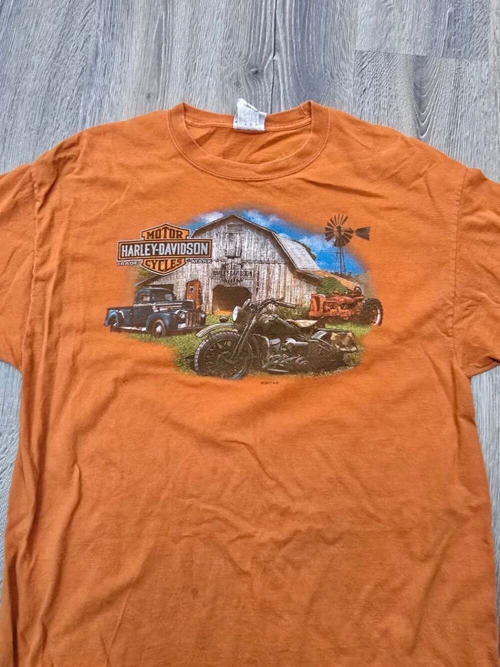 Ernie's Harley-Davidson Algona Iowa Graphic T-Shirt Orange